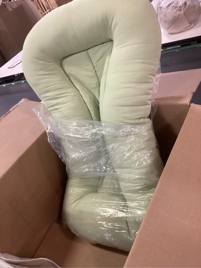 Condition photo showing Good Condition for Baby Lounger - Baby Lounger for Newborn, 0-24 Months, Infant Lounger for Home and Travel, Soft Cotton, Baby Nest Lounger, Newborn Babies Essentials Gifts, Green (Lounger Cover Included)