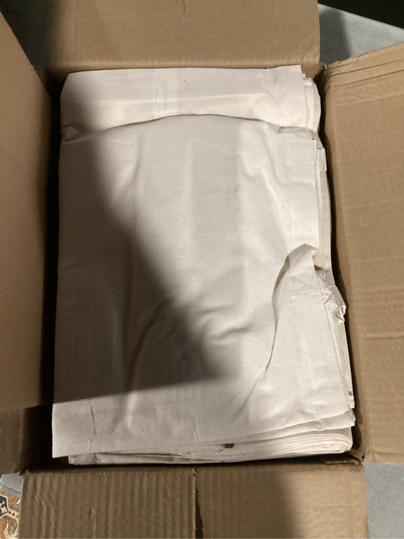 Condition photo showing Good Condition for TOPDesign 48-Pack Economical 16"x15" Cotton Tote Bags, Lightweight Medium Reusable Grocery Shopping Cloth Bags, Suitable for DIY, Advertising, Promotion, Gift, Activity Medium Beige 48