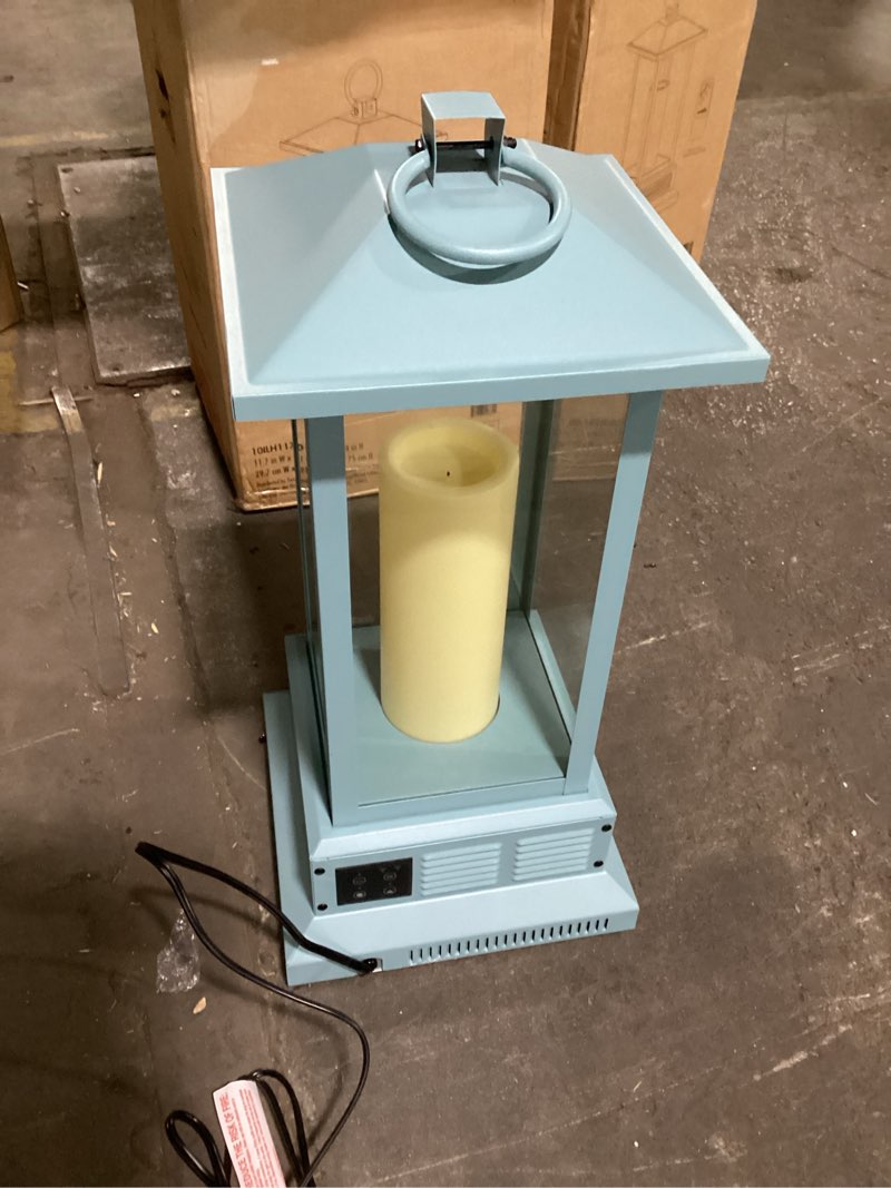 Condition photo showing Good Condition for Duraflame latern with infrared quartz heater sky blue
