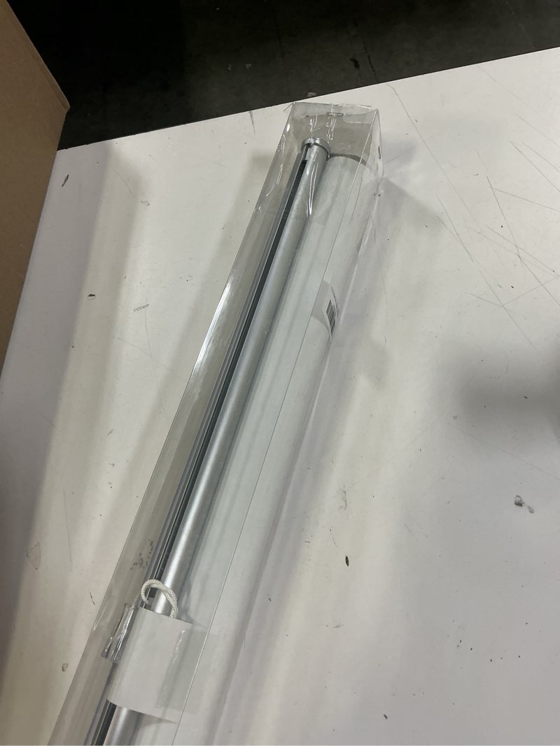 Condition photo showing Good Condition for chrisdowa cordless 100% blackout roller shade, with striped jacquard, thermal insulated, uv protection fabric, total blackout blinds for window, french doors, home and office. white, 28" w x 72" h 28"w x 72"h white