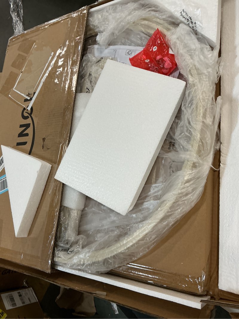 Condition photo showing Good Condition for VINGLI Glass Coffee Table, 25.6" Round Coffee Table, Transparent Glass Coffee Tables for Living Room