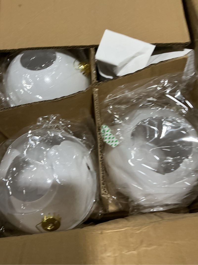 Condition photo showing Good Condition for Zubebe 12 Pcs Large Christmas Ball Ornaments Giant Oversized Plastic Shatterproof Christmas Ball Outdoor Vintage Hanging Decorations UV Water Resistant for Holiday Farmhouse(White,6 Inches) White 6 Inches