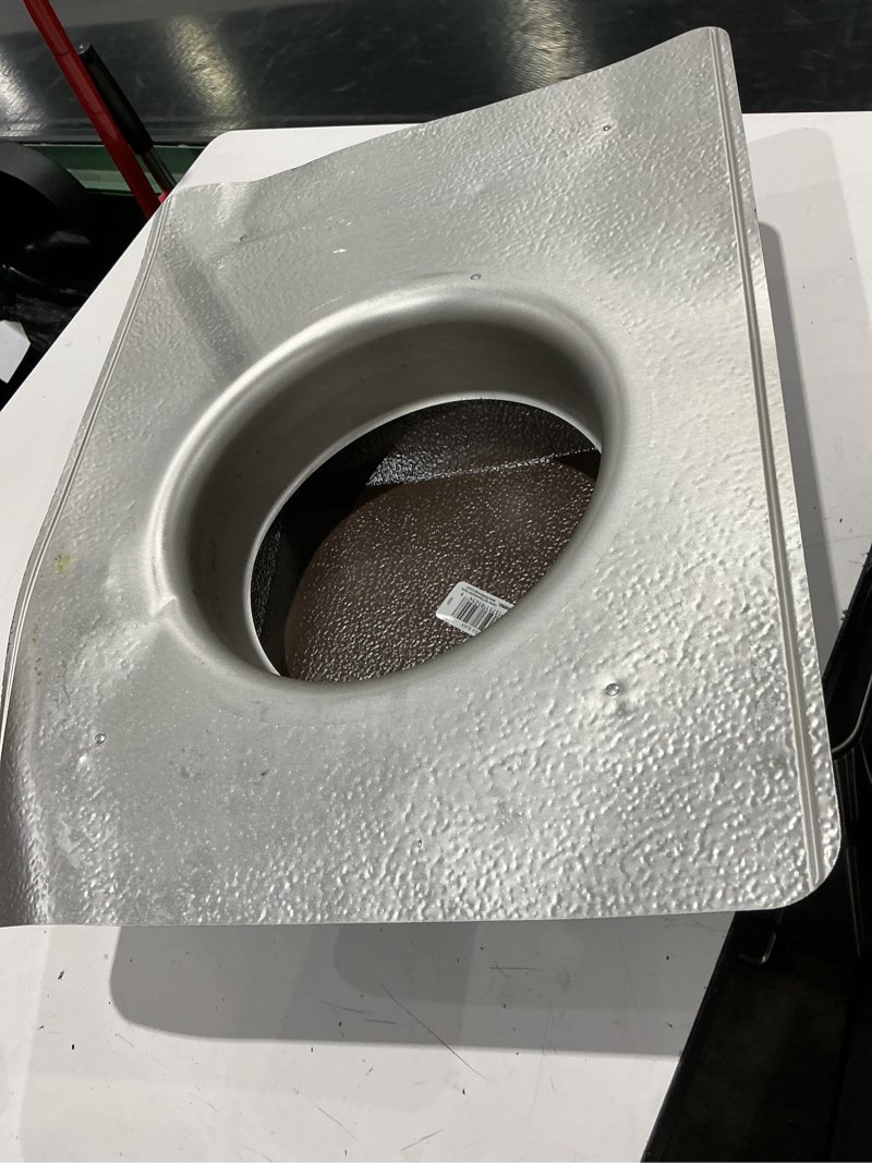 Condition photo showing As Is for 50 sq. in. nfa aluminum slant-back roof louver static vent in black (sold in carton of 6 only)