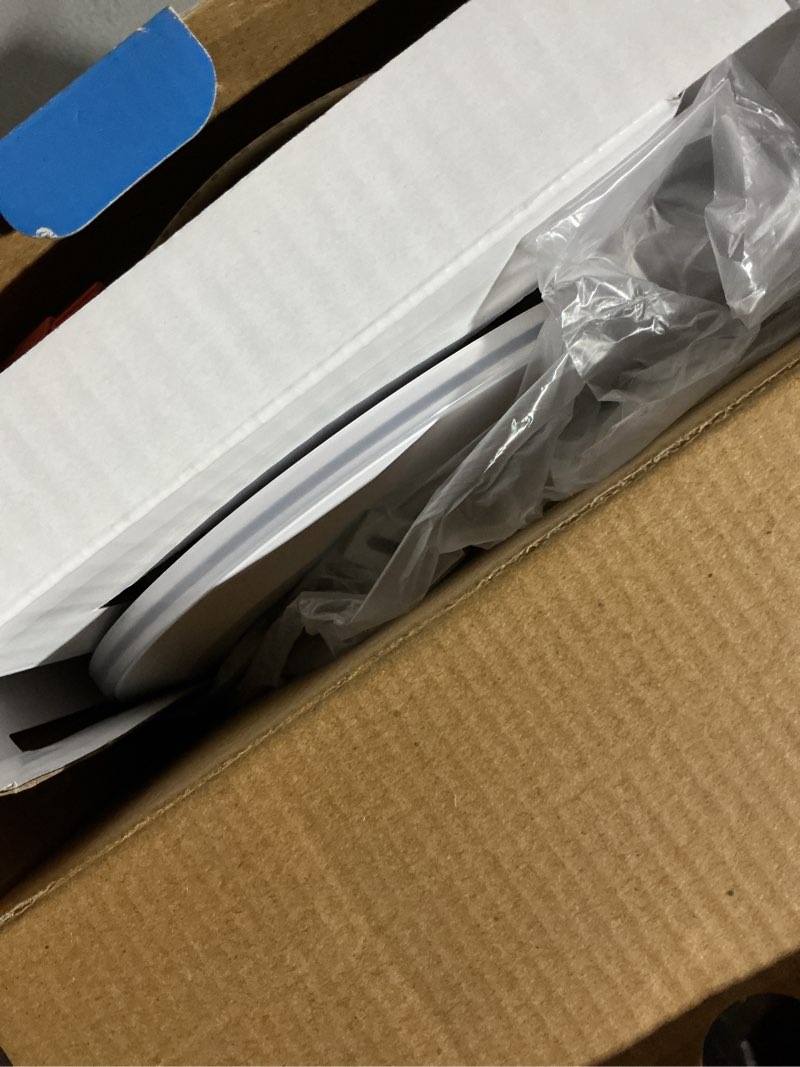 Condition photo showing As Is for utilitech white 5-in or 6-in 650 -lumens switchable white round dimmable led canless damp rated recessed downlight
