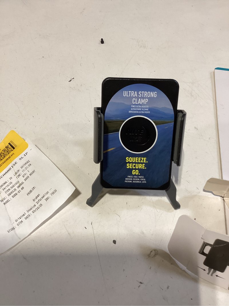 Condition photo showing As Is for nite ize black adjustable car mount for universal cell phones