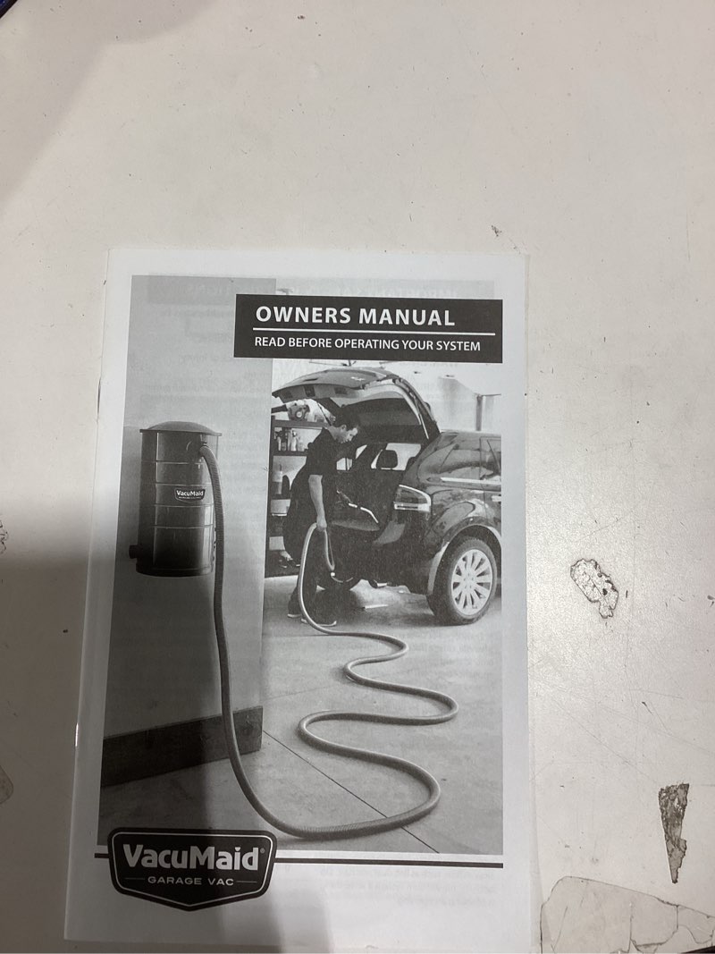 Condition photo showing New/Like New for VacuMaid GV50WPRO Professional Wall Mounted Utility and Garage Vacuum with 50 ft Hose and Tools