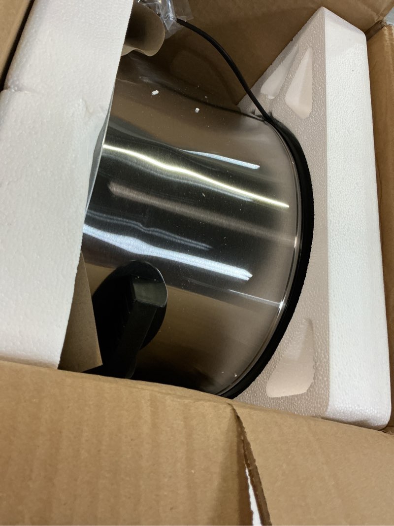 Condition photo showing Good Condition for elite gourmet mst-900d 8.5qt digital programmable xl jumbo slow cooker, adjustable temp, entrees, sauces, stews & dips, dishwasher safe glass lid & crock, stainless steel stainless steel/black