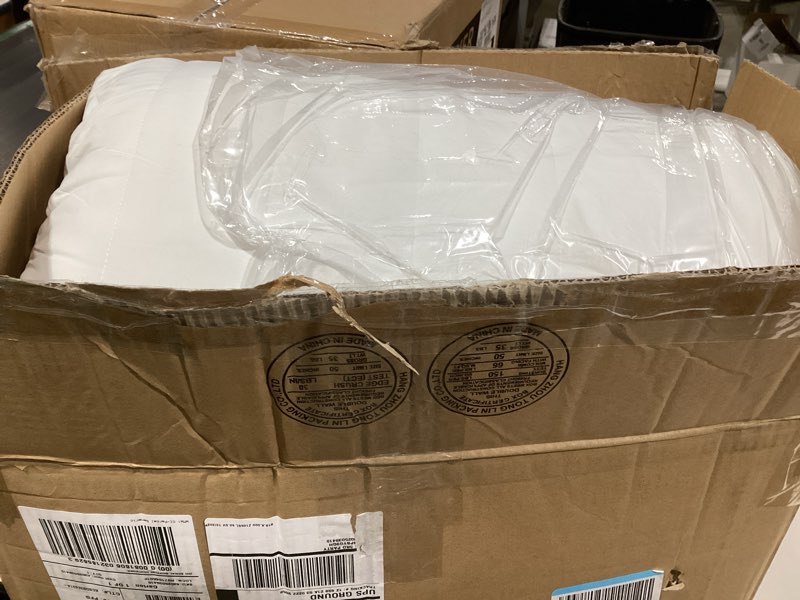 Condition photo showing Good Condition for Cooling Quilted Hypoallergenic Soft/Medium Bed Pillows for Side, Stomach or Back Sleepers (2 Pack) White Cooling King Soft/Medium