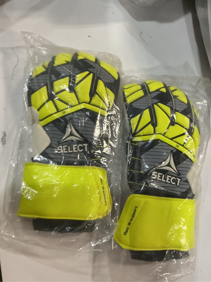 Condition photo showing As Is for Select 32 Allround Goalkeeper Gloves White/Black/Yellow V24 7