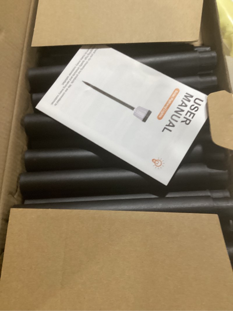 Condition photo showing Good Condition for HIGH-Power 2-in-1 Warm&Cold,8 Pack Super Bright Solar Lights Outdoor IP65 Waterproof,3000/12000K Pathway Lights,Up to 28 Hrs for Yard,Patio,Landscape,Sidewalk,Driveway,Lawn Black 8 Pack