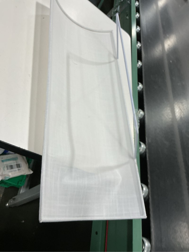 Condition photo showing Good Condition for Geelin Moderne Vanity Light Cover Conversion Kit 26" W White Textured Fabric Bathroom Light Cover Shade DIY Lampshade (No Wiring) Stylish for Home Apartments Condo Residences