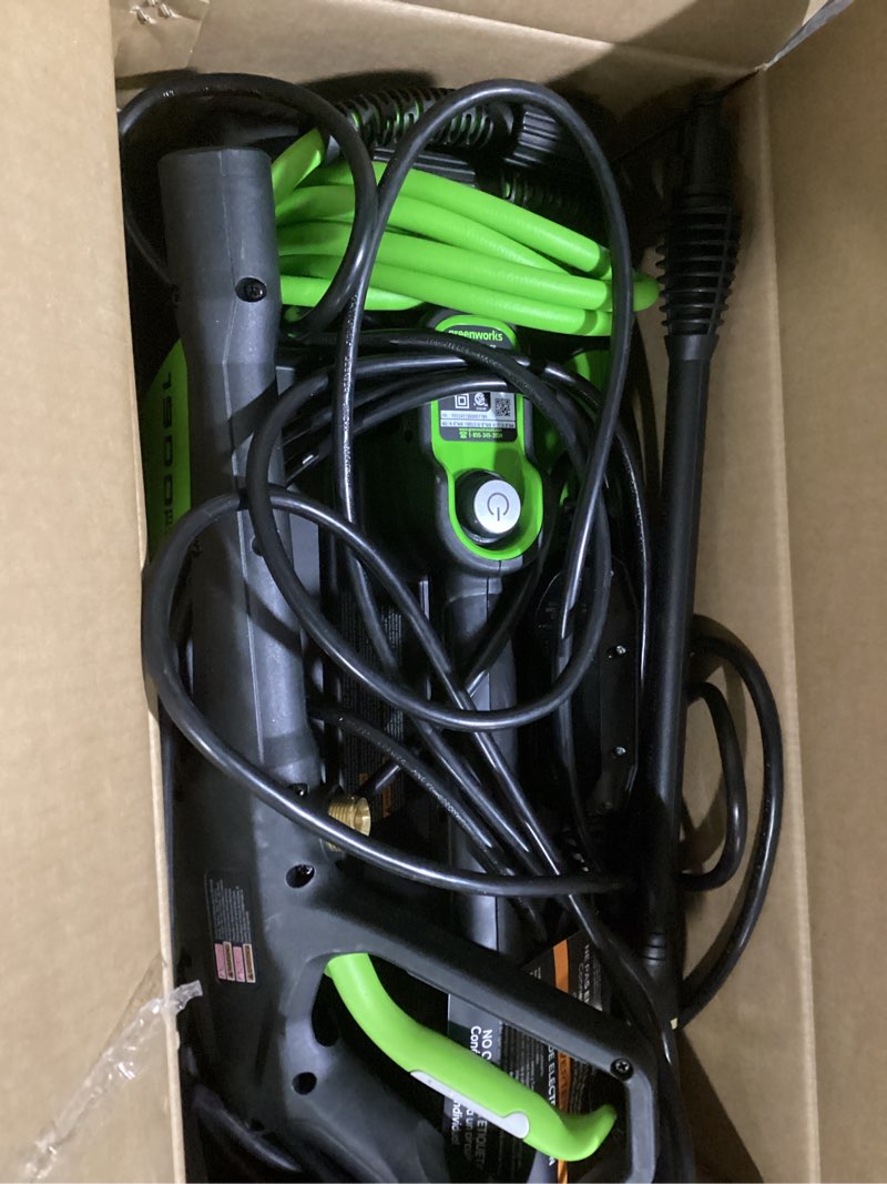 Condition photo showing Good Condition for greenworks 1900-psi 1.2-gpm cold water electric pressure washer with 4 spray tips