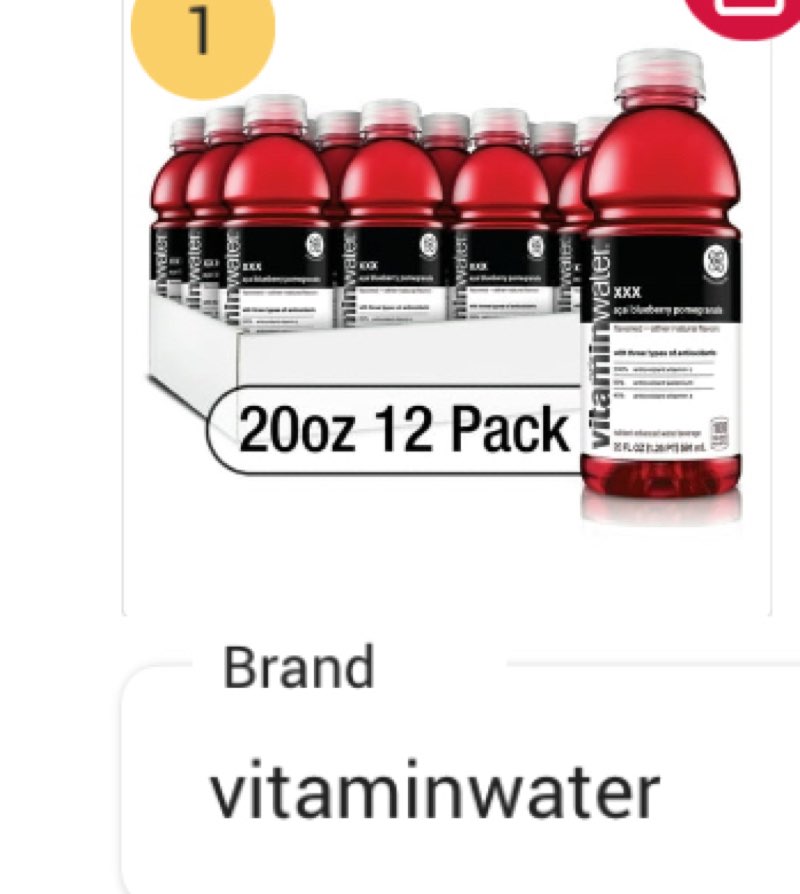 vitaminwater xxx  electrolyte enhanced water w/ vitamins  açai-blueberry-pomegranate drinks  20 fl oz  12 Pack( BB:08/04/2025)