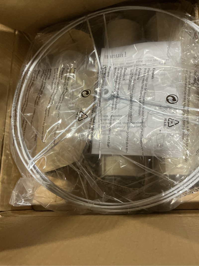 Condition photo showing Good Condition for Large Brown Lamp Shades Set of 2 Natural Linen Lampshade 15" Top X 15" Bottom X 12" Height, for Home Bedroom Living Decor Table Lamps Floor Lamps Replacement, Easy Assembly Required Spider Fitter