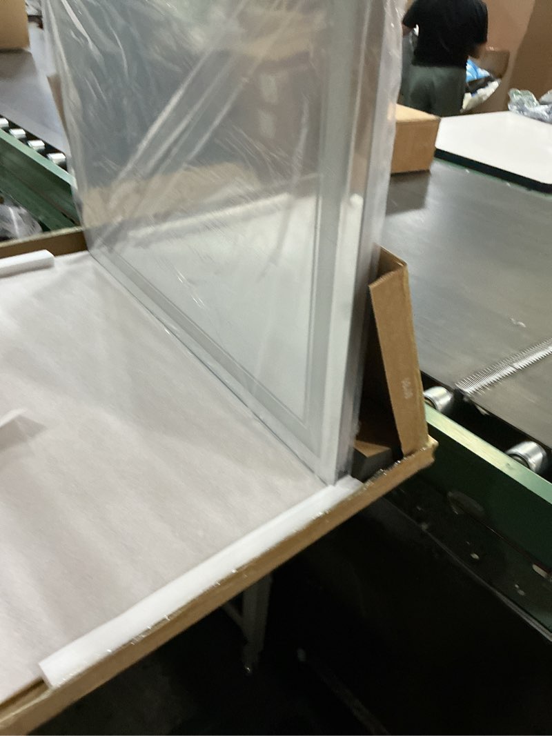 Condition photo showing New/Like New for 24"x32" led bathroom mirror with lights, anti-fog, backlit + front lit, dimmable, led vanity mirror for wall, lighted bathroom mirror, 3 colors, shatter-proof tempered glass 24"l x 32"w
