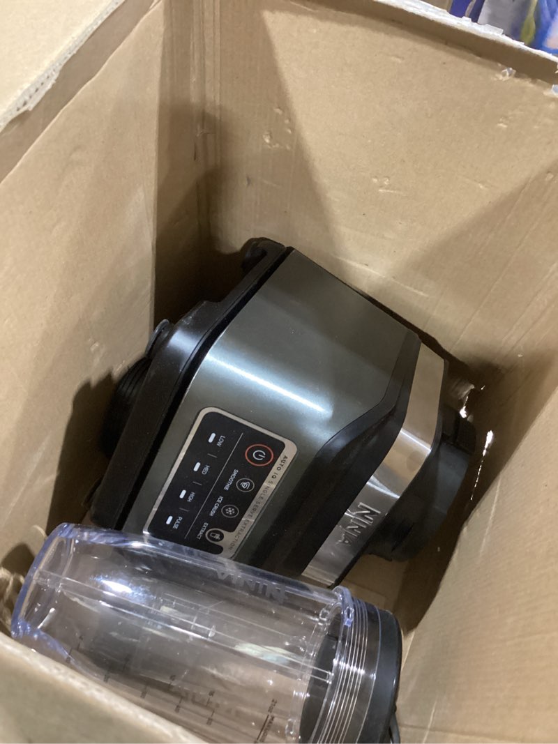 Condition photo showing As Is for ninja bn751 professional plus duo blender, 1400 peak watts, 3 auto-iq programs for smoothies, frozen drinks & nutrient extractions, 72-oz. total crushing pitcher & (2) 24 oz. to-go cups, black 72 oz. blender + 24 oz. cups