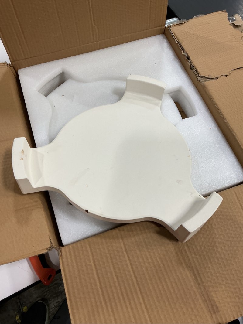 Condition photo showing Good Condition for BBQ Future Heat Deflector Conveggtor for Big Green Egg Accessories Plate Setter, Smoking Stone, Pizza Stone for 18" Large Big Green Egg Grill, 18" Kamado Grill, Chargriller 18" Akorn Kamado