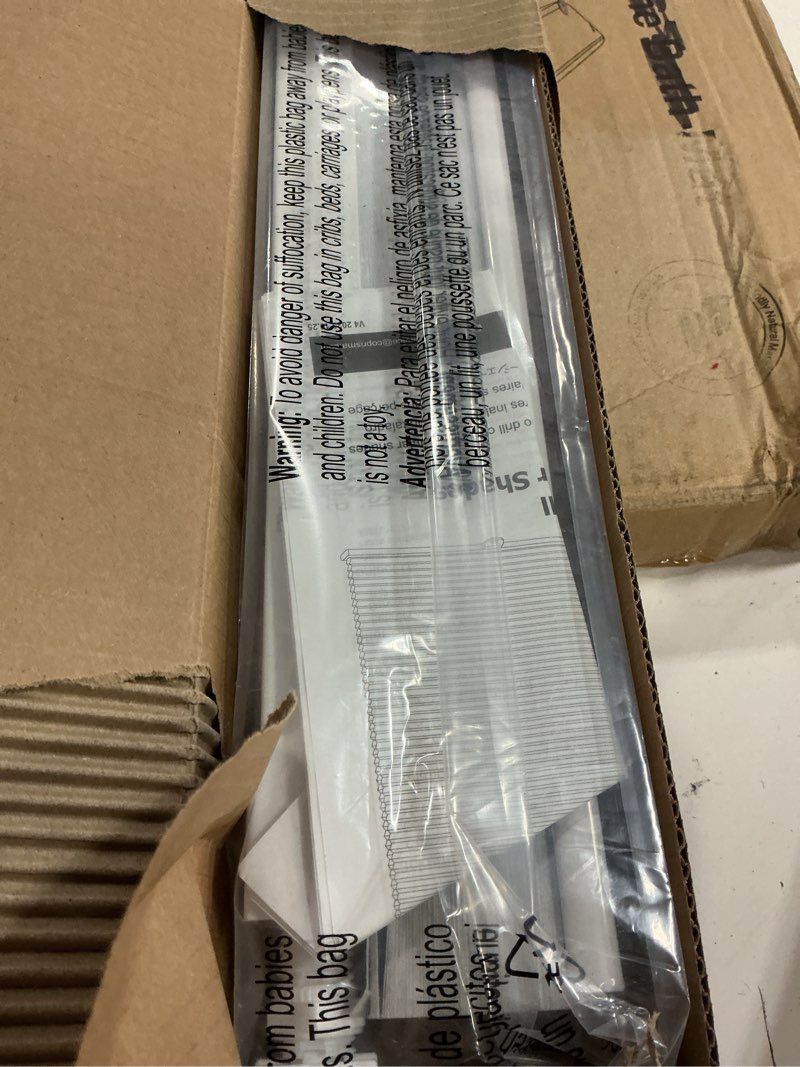 Condition photo showing New/Like New for lazblinds cordless cellular shades, no tools no drill blackout honeycomb shades pleated blinds for windows, 30" w x 64" h, silver white blackout-silver white 30'' w x 64'' h
