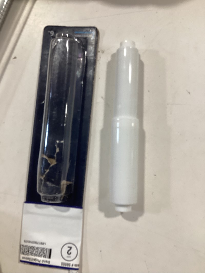 Condition photo showing Good Condition for project source seton white wall mount replacement roller toilet paper holder