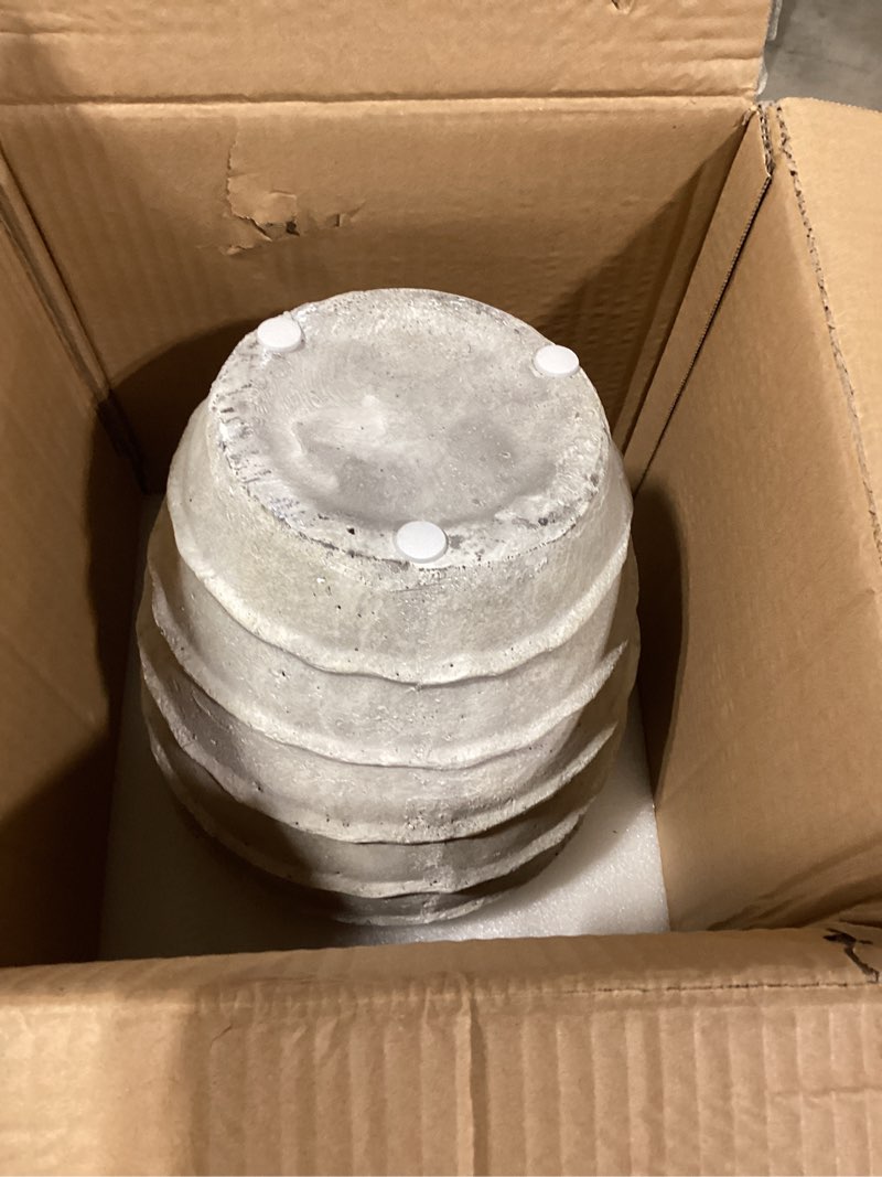 Condition photo showing Good Condition for Kokrose Terracotta Vase, White Grey Rustic Farmhouse Decor, Vintage Large Pottery Clay Vase, Ceramic Flower Vases for Centerpieces, Table Top Fireplace Mantel Decor 11.2"?H) White Grey-11.2"?h)