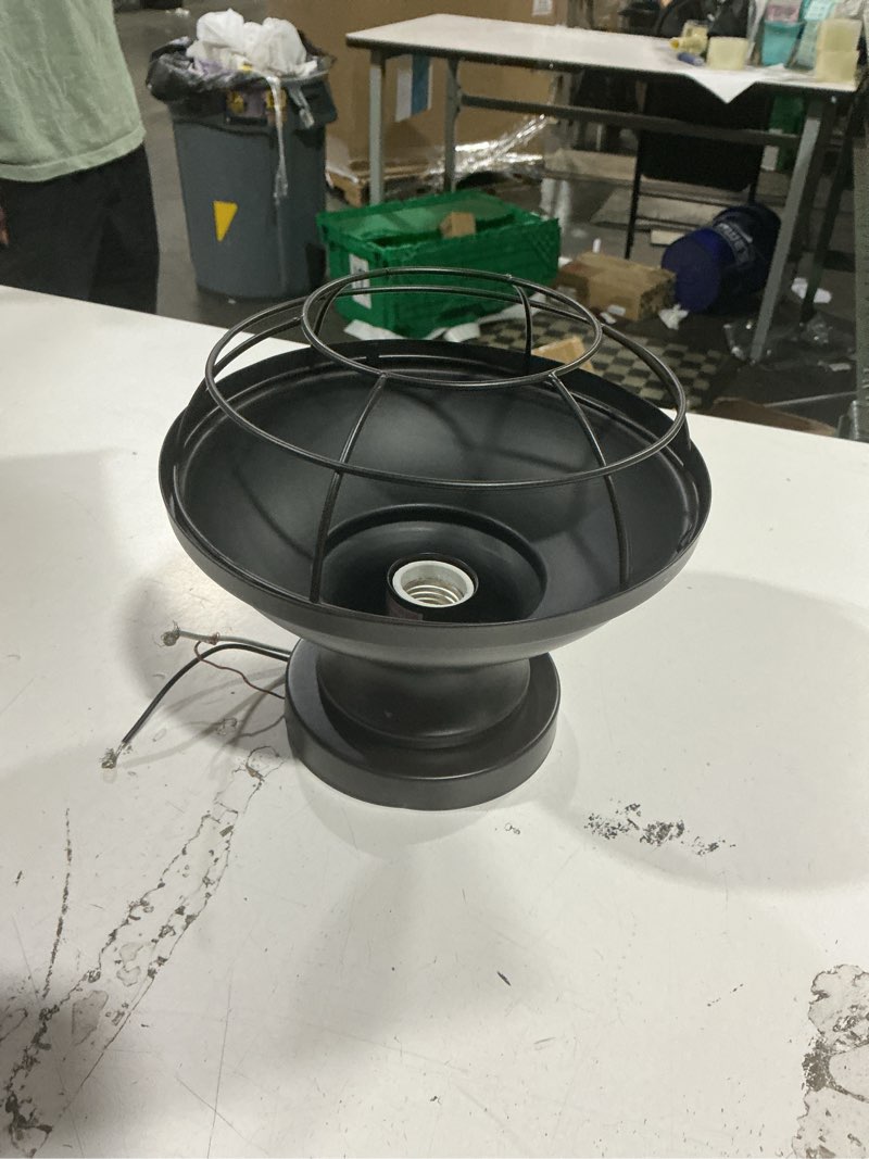 Condition photo showing Good Condition for allen + roth yordan 1-light 8.5-in matte bronze semi flush mount light