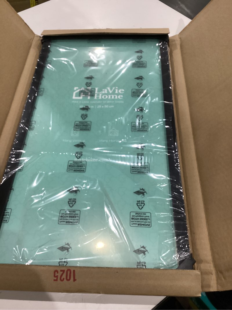 Condition photo showing Good Condition for LaVie Home 10x20 Picture Frame for Wall Display, 10x20 Black Picture Frame with HD Plexiglas, 10 x 20 Photo Frame 1 Pack, Display Frame for Vertical or Horizontal, Classic Collection Black 10x20 1