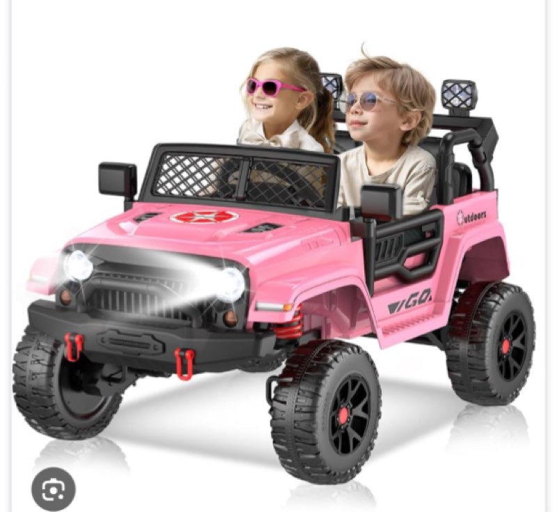 2 seater ride on truck car 24v kids electric vehicles w/parent remote control, 4wd toddlers toy car w/safety belt,forward and reverse,battery powered truck for big kids boys girls aged 3-8