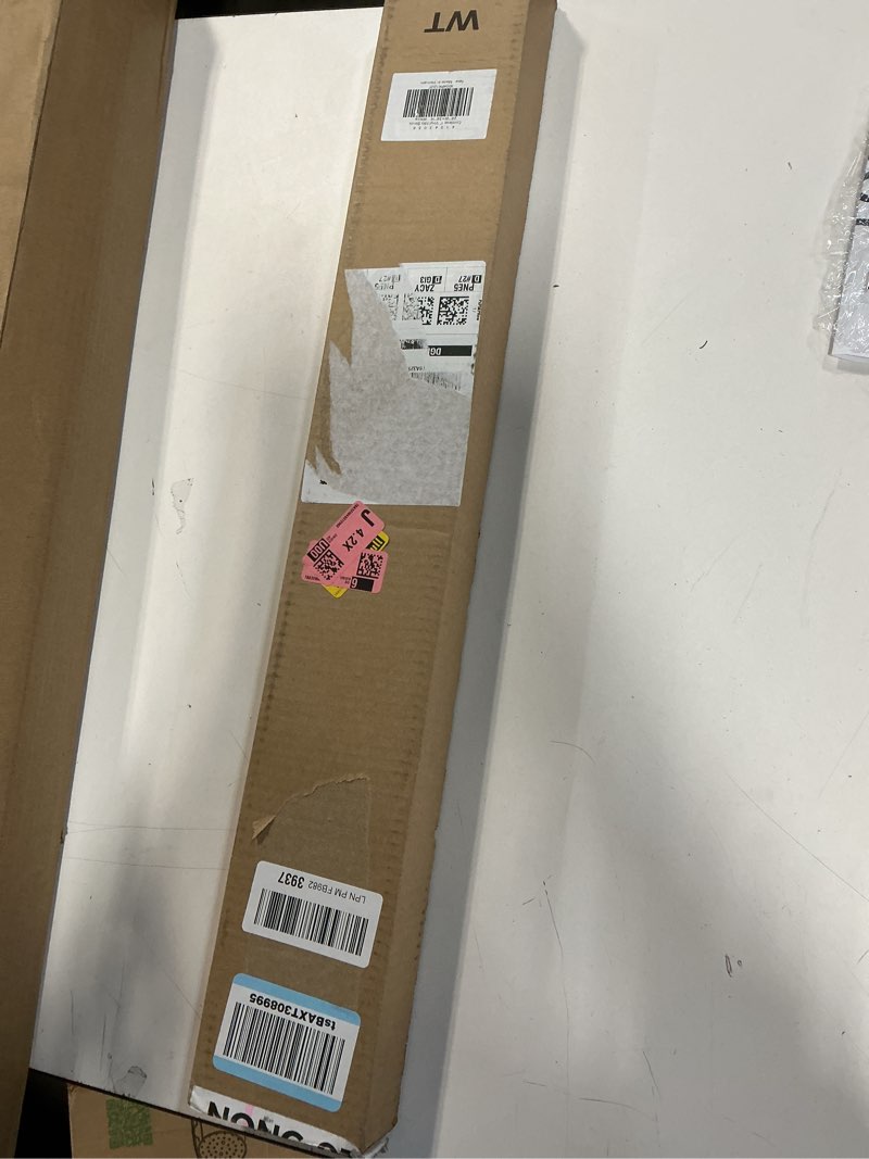 Condition photo showing New/Like New for LazBlinds Cordless White 1" Room Darkening Vinyl Mini Blinds, 26" W X 36" H Horizontal Window Blinds for Home, Cordless Shades for Indoor Windows White 26"W X 36"H