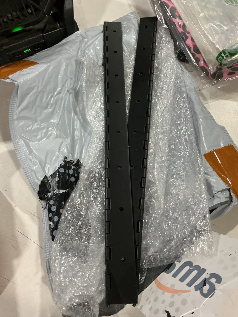 Condition photo showing Good Condition for heavy duty piano hinge 20inch x 2-1/2inch, 2pcs 0.06" thickness stainless steel continuous & piano hinges for wood furniture mailbox tool storage boxes cabinets door hinges-black 20inch x 2-1/2inch black