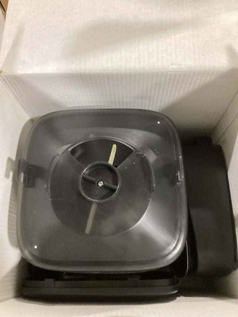 Condition photo showing As Is for oneisall cordless wifi automatic cat feeder, tasty s2 pro rechargeable 100-day battery operated pet feeder, 12 cups/3l timed cat food dispenser for large kibble, smart app control (black) black 12 cups
