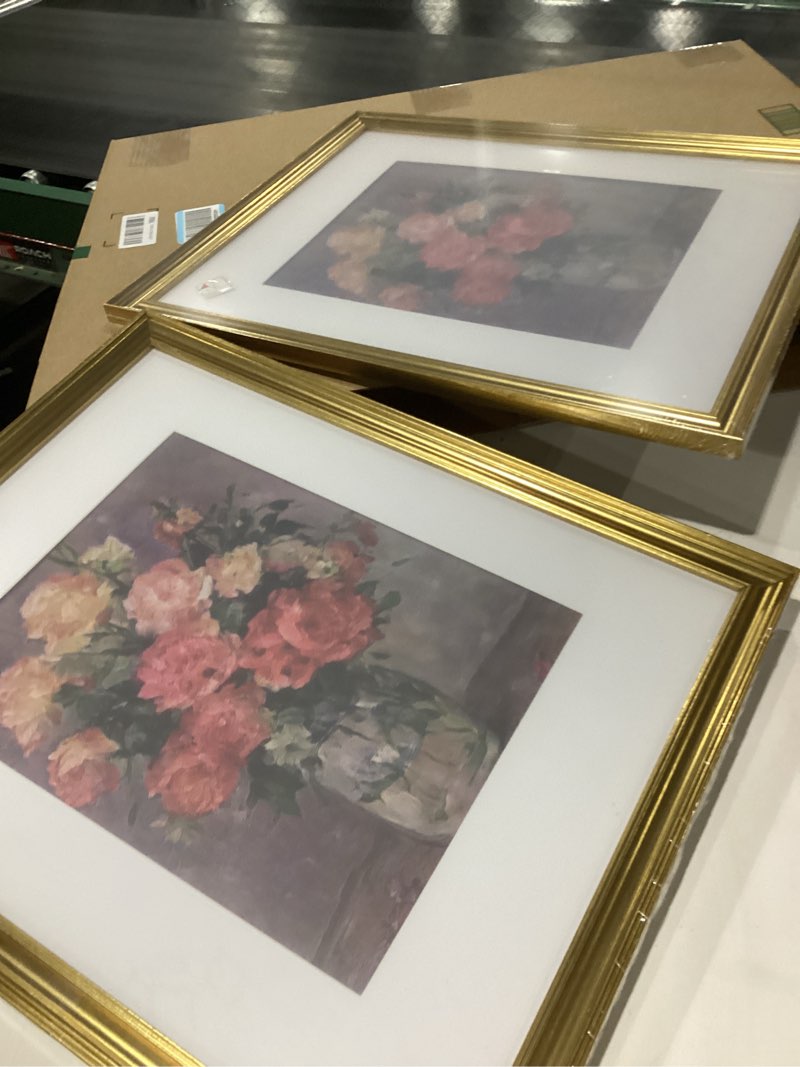 Condition photo showing New/Like New for Vittanly 16x20 Picture Frames Set of 2, Ornate Vintage Photo Frame for Wall Mount, Display 11x14 Pictures with Mat or 16x20 without Mat, Rustic Gold 16x20 Gold