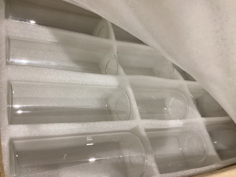 Condition photo showing Good Condition for glass bud vases set of 24, clear flower vase for centerpieces, small vases for flowers, decor centerpiece for bathroom, decorative vases for house warming clear 24