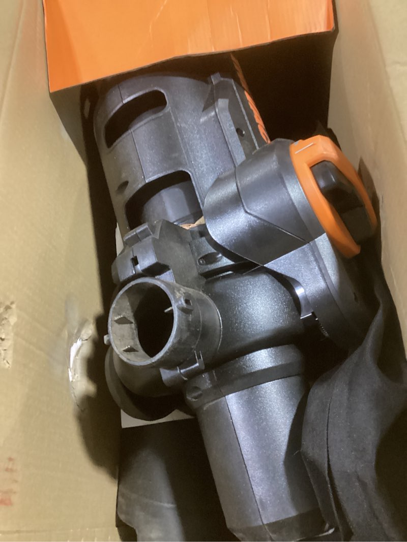 Condition photo showing As Is for worx trivac 3 in 1 electric leaf blower for lawn care, leaf vacuum with 600 cfm, leaf mulcher with metal impeller, wg512 600cfm blower/vac/mulcher