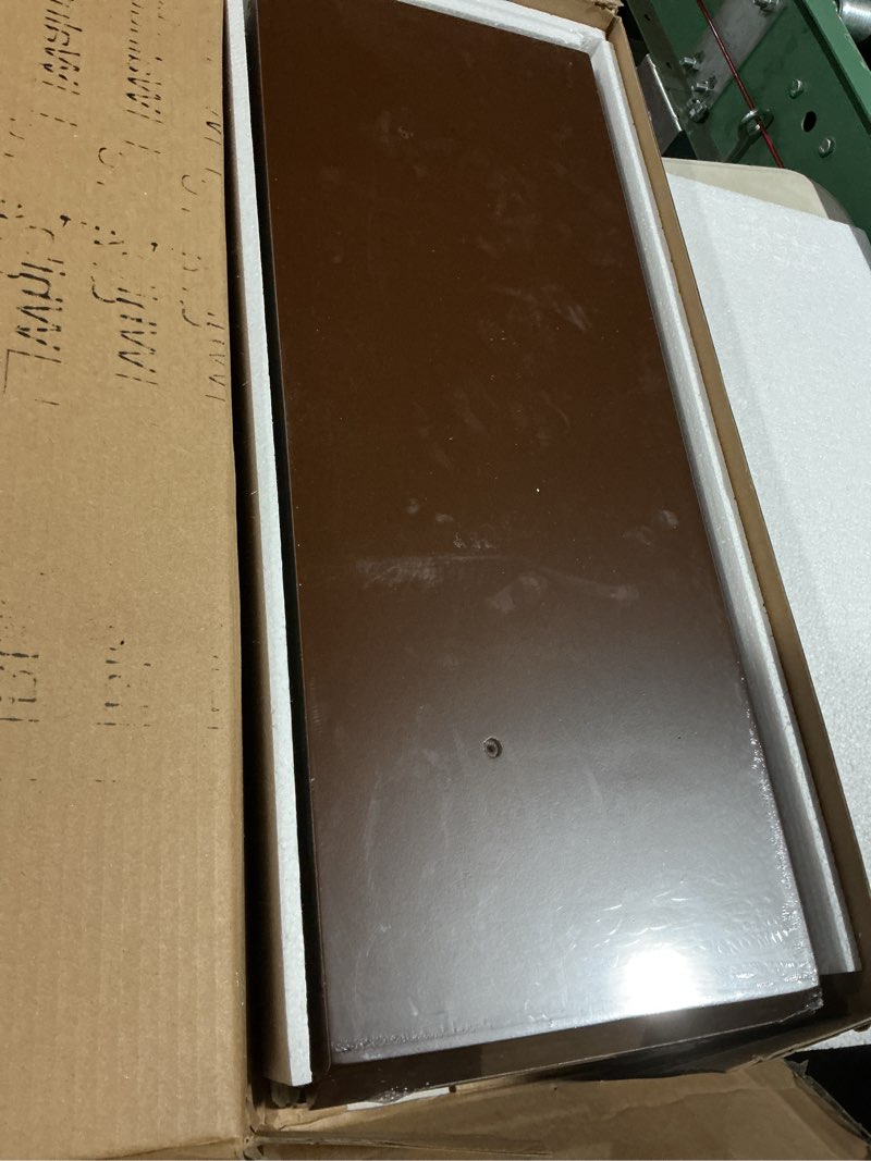Condition photo showing Good Condition for fun memories floating shelves 24 inch long, 9.3 inch deep classic crown molding floating shelves for wall, rustic wooden shelves for wall decor bathroom, kitchen, office, (walnut, 2pack) walnut 24" - 2 pack