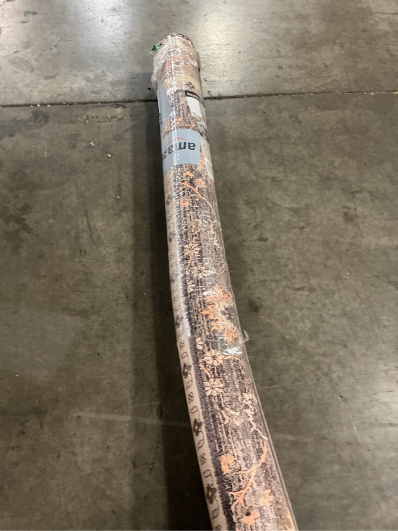 Condition photo showing New/Like New for 6' x 9' Durable Vinyl Rugs for Living Room, Vintage Floral Pattern for Dining Room, Bedroom, Home Office, Bobo Green Non-Slip Large Rugs for Indoor&Outdoor RV, Deck, Backyard, Balcony,Home Decor 6' x 9'(Vinyl) Green