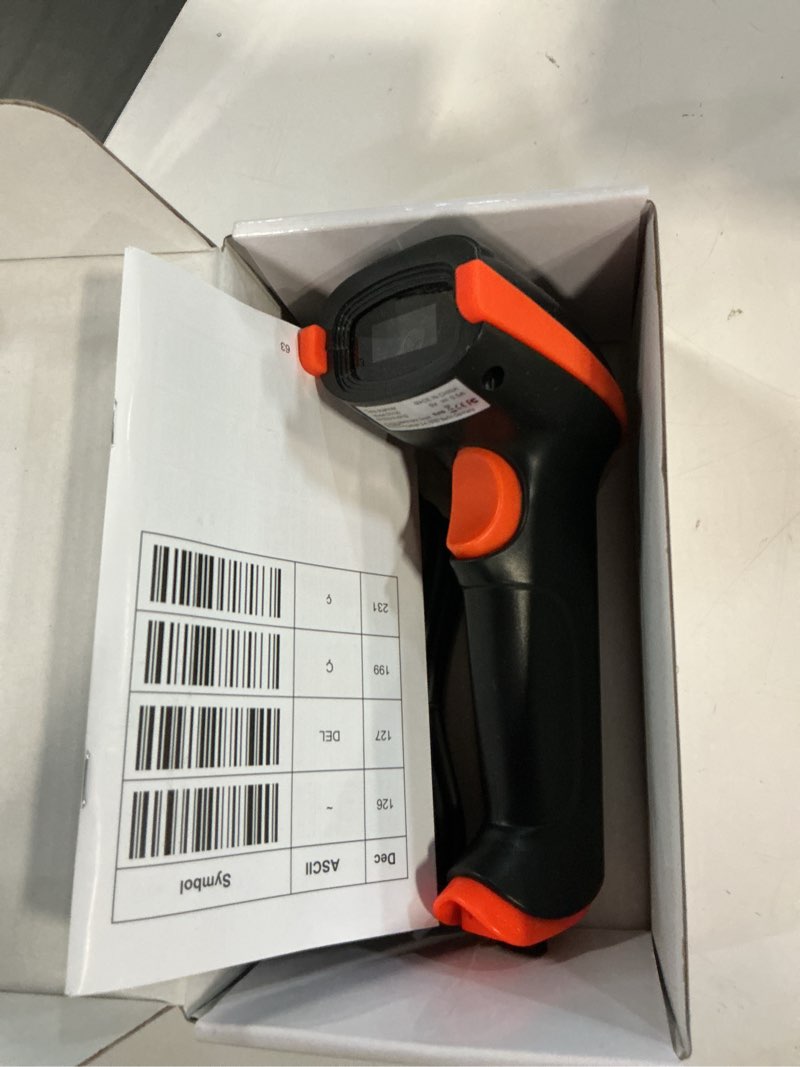 Condition photo showing Good Condition for tera 1d 2d qr barcode scanner wireless and wired with battery level indicator digital printed bar code reader cordless handheld barcode scanner compact plug and play model d5100 2d orange scanner
