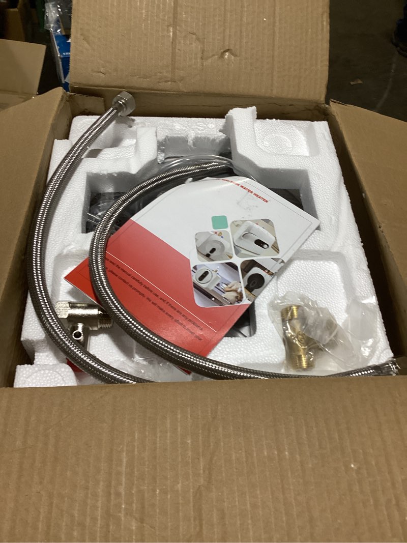 Condition photo showing Good Condition for 110/120v 1.5kw Mini Tank Electric Water Heater 2.5 Gallon Compact Under Sink Water Heater Knob Temperature Adjustment Instant Hot For Home Kitchen (2.5 Gallon - Gray) White