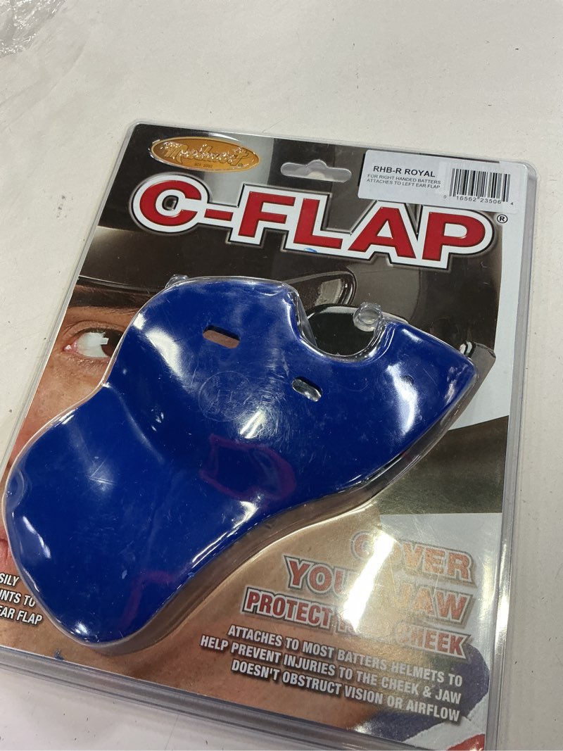 Condition photo showing New/Like New for markwort c-flap facial protection, royal blue, right handed batters