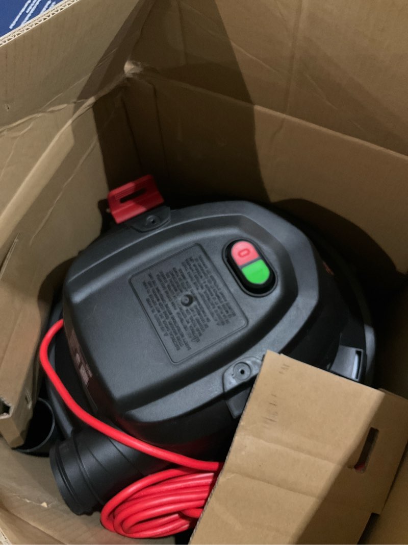 Condition photo showing As Is for shop-vac 16-gallon 5.5 hp corded wet/dry shop vacuum 