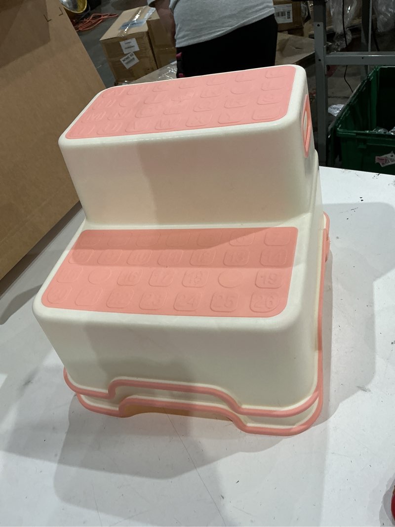 Condition photo showing Good Condition for dayong 2 step stool for kids,toilet stool with anti-slip surface,toddler step stool for potty training,kitchen, bathroom (2 pak)