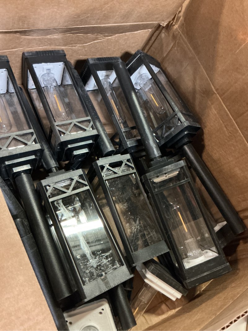Condition photo showing As Is for kooper taller solar pathway lights outdoor, 8 pack upgraded brighter solar garden lights solar powered, up to 15 hours outdoor solar lights for yard landscape lighting path walkway driveway sidewalk warm white 8 pack