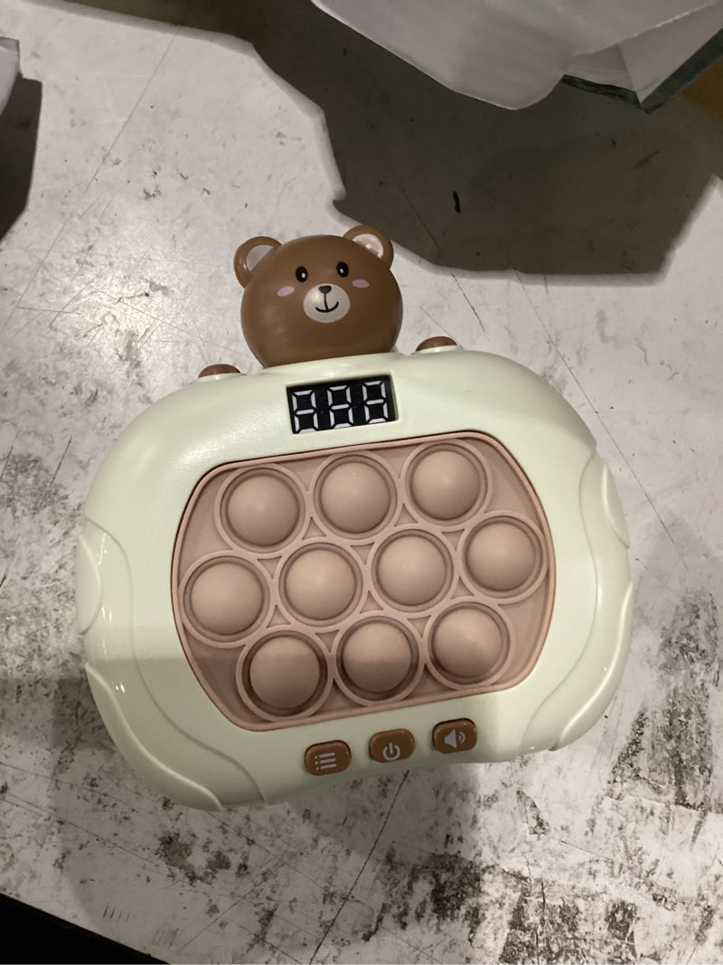 Condition photo showing New/Like New for blackma fast push light up fidget toys for kids, handheld puzzle game sensory toys, christmas toys gifts for 3-12 year old boys girls (bear) led-bear