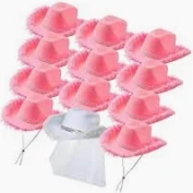 unittype 12 pcs women cowgirl cowboy hats bachelorette cowboy hats for bridal shower wedding engagem