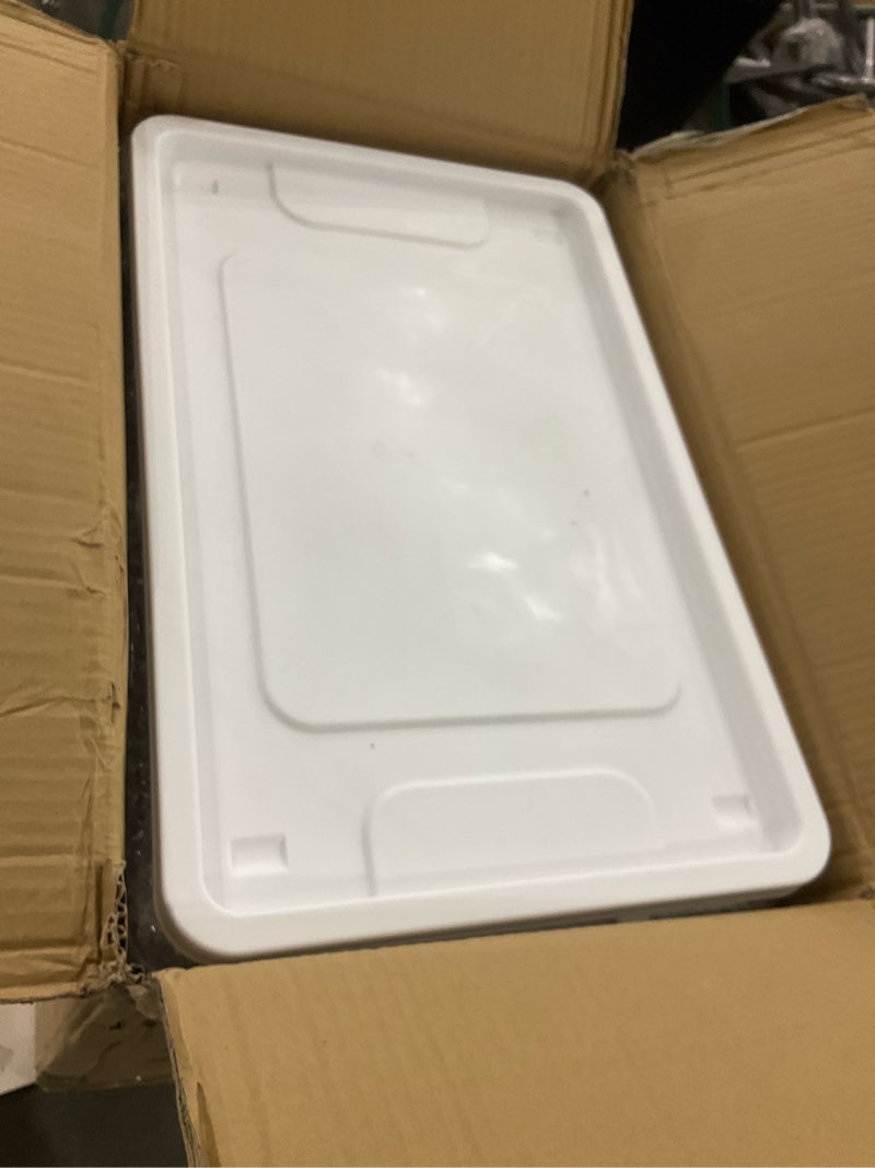 Folding Storage Organizer with Silent casters | Stackable Design for Home & Office, Heavy-Duty Plast