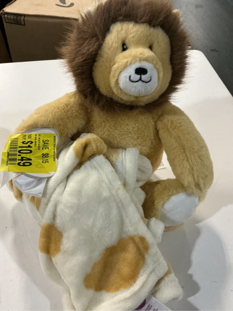 Condition photo showing Good Condition for parent s choice 2-piece polyester baby blanket & lion plush toy set yellow