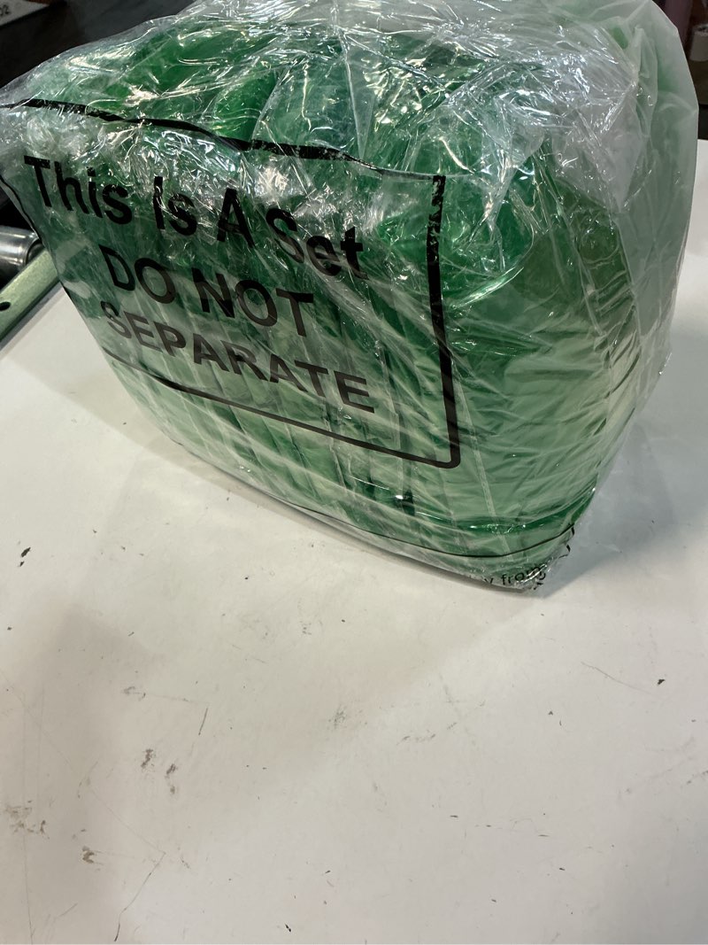 Condition photo showing New/Like New for boao 12 pcs plastic table cloths disposable for party picnic table covers with fall elastic fitted elastic cover rectangle waterproof for thanks giving christmas picnic(8 ft, 96 x 30 inch,green) 8 ft, 96 x 30 inch green