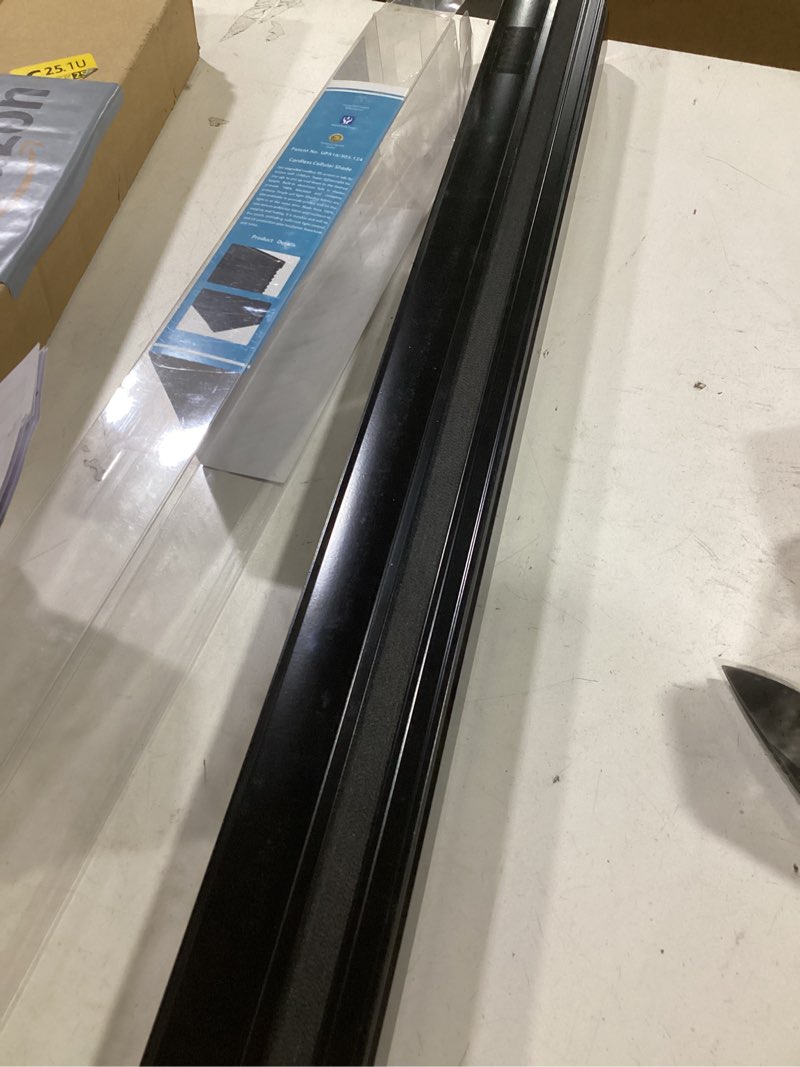Condition photo showing Good Condition for myshade cordless blackout cellular shades, 1.5" honeycomb window blinds for bedroom & nursery, thermal insulated, noise reducing, privacy shades, inside or outside mount (24" w x 36" h, black) black-blackout 24"w x 36"h