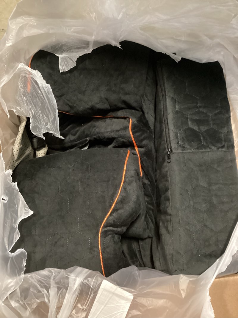 Condition photo showing As Is for Dog Car Seat for Medium/Large Dogs, Washable Dog Booster Seat Under 60 lbs or 2 Small Dogs, Multi-Functional Pet Car Seat with Thick Cushion, 2 Safety Leashes (Black) Black Medium