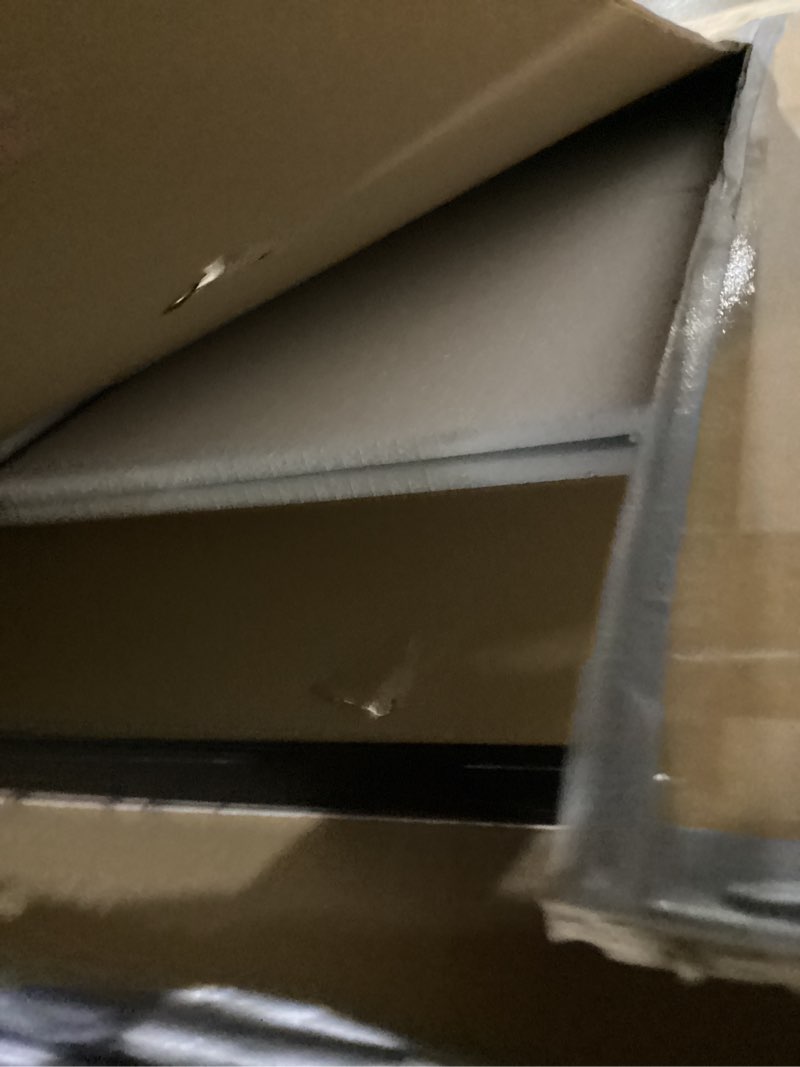 Condition photo showing As Is for FORBATH Bathroom Mirror 30" X 60"?Large Rectangular Wall Mirror, Black Metal Framed Rounded Corner Wall Mounted Mirror for Bathroom Bedroom Entryway Decor(Horizontal/Vertical) Black 60"L x 30"W