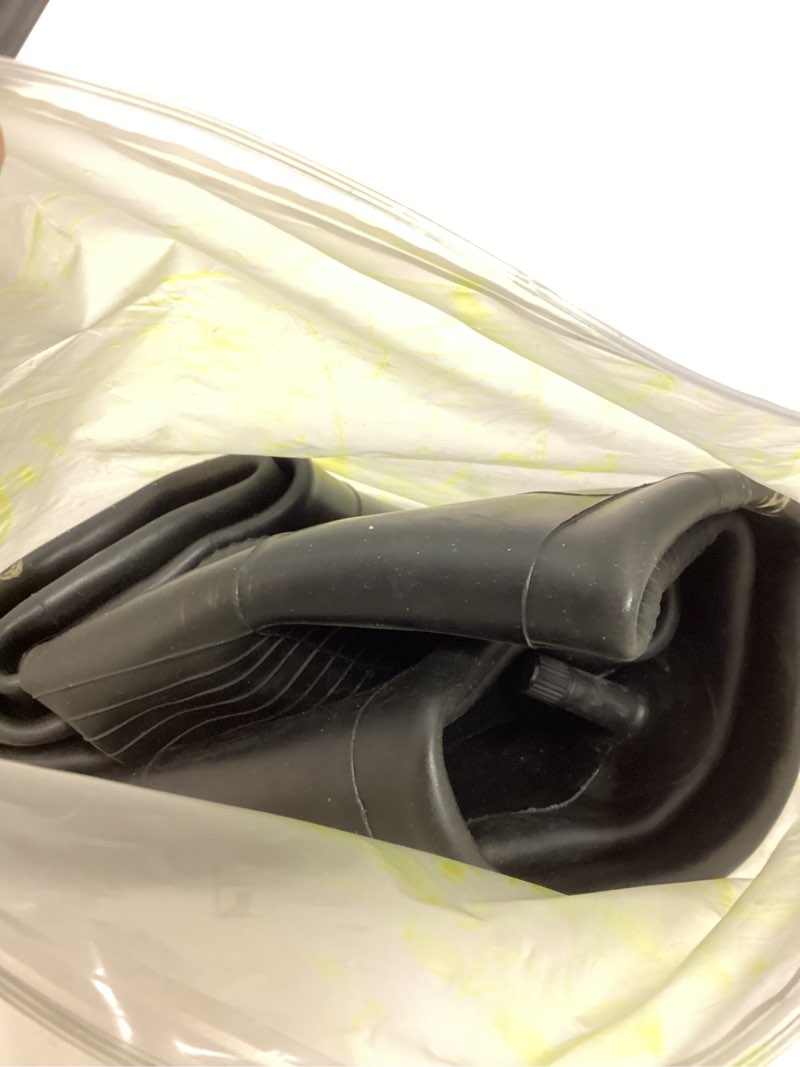 Condition photo showing As Is for 16x6.50-8 inner tube, 16x7.50-8 tire tube 16x6.5x8 tube with for lawn mower,lawn tractor,garden tractor,riding mowers,motorcycles,golf carts,farm equipment tr-13 straight valve stem 4 pack
